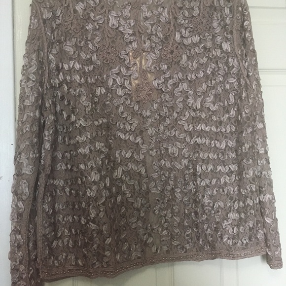 2 Piece Jacket and Pant suit in shades of taupe and brown. Pant is M. Jkt is XL - Picture 8 of 12